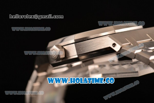 Audemars Piguet Royal Oak 41 MM Clone AP Calibre 3120 Automatic Steel Case/Bracelet with Black Dial and Stick Markers - 1:1 Original (JF) - Click Image to Close
